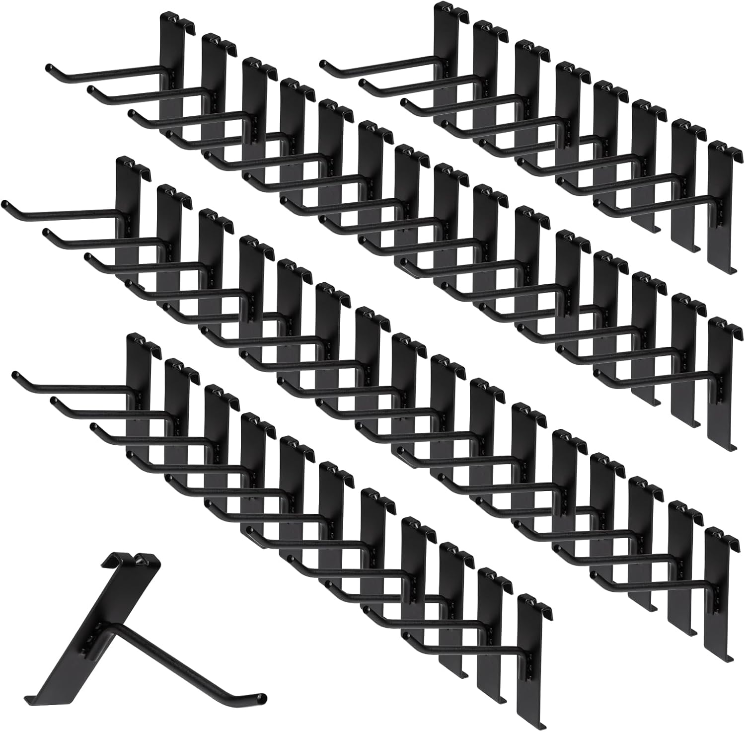 Gridwall Hooks 4 Inch, 100 Pack Grid Wall Hooks, Grid Panel Hooks and Hangers for Retail, Craft Shows, Home Setup, and Customized Display(Black)
