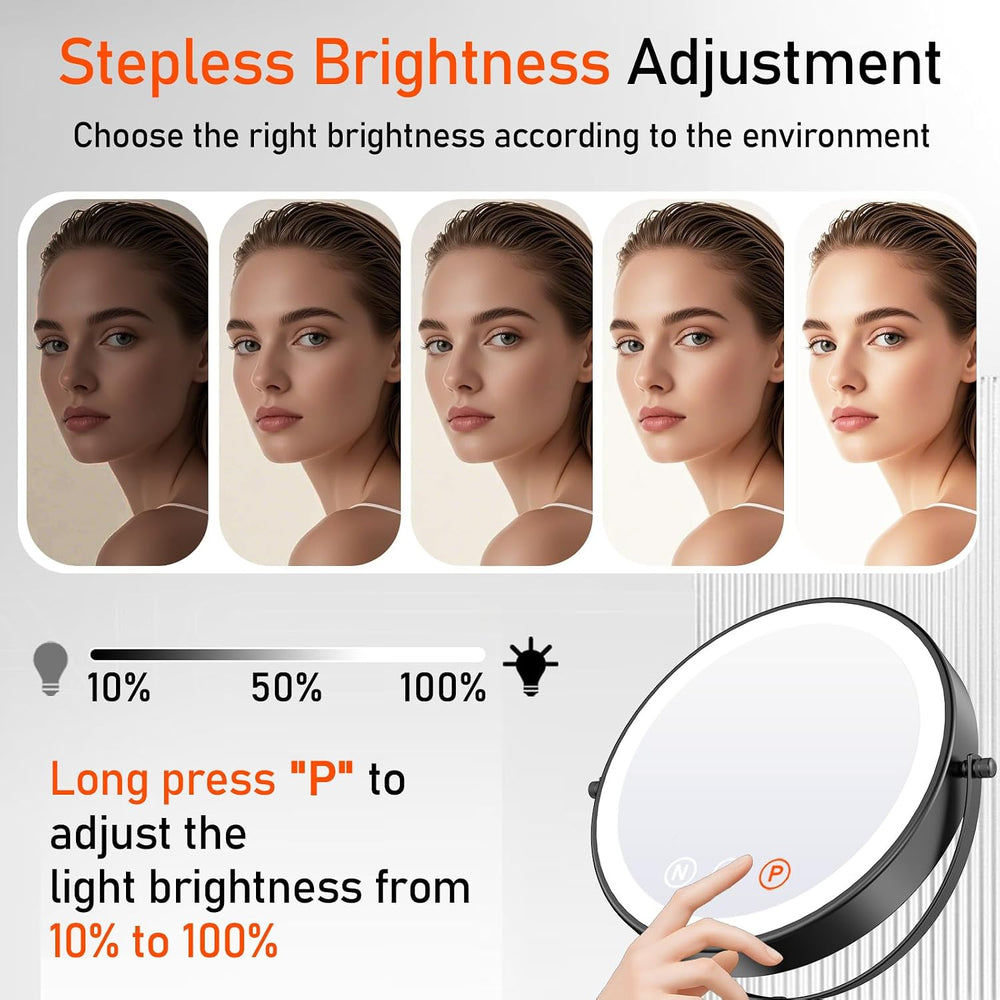 Makeup Mirror with Lights, 20X Magnifying Mirror with Light for Women, 5000 m...