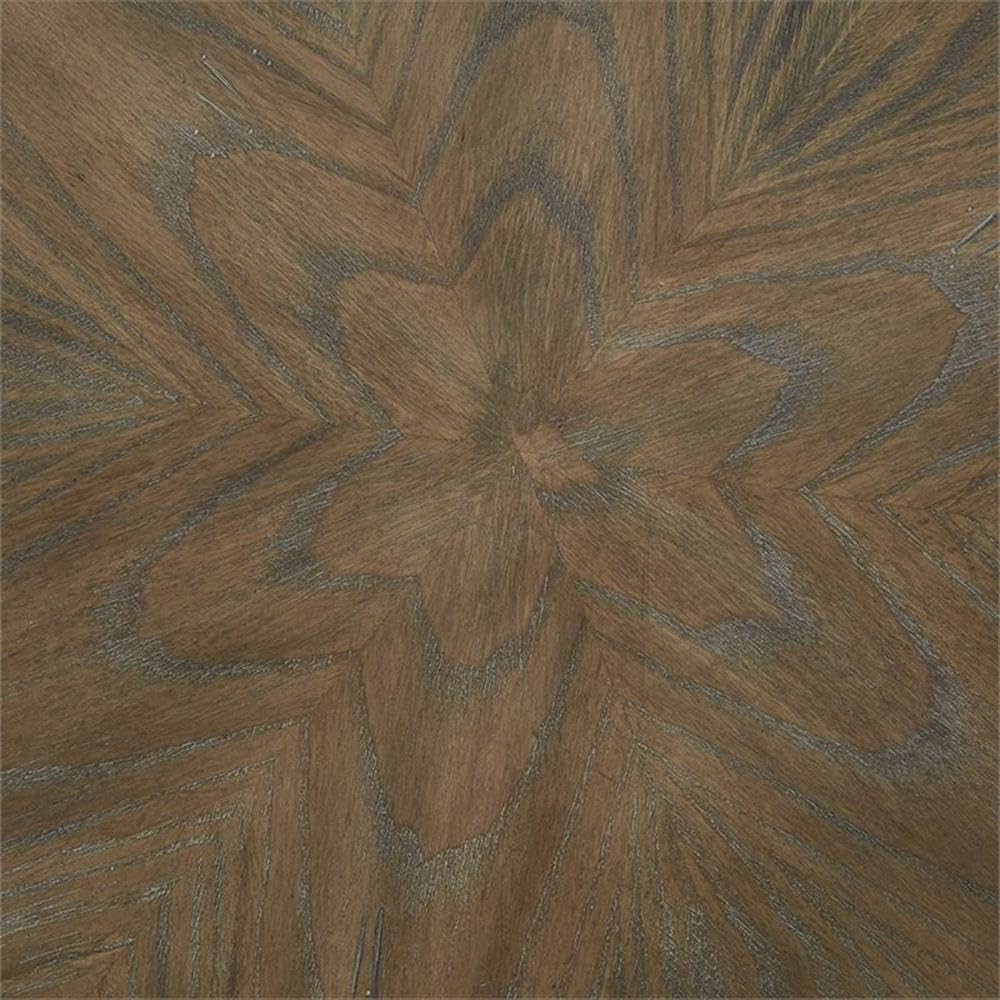 Pemberly Row 23" Round Wood Accent Table, Reclaimed Walnut Top with Ash ...