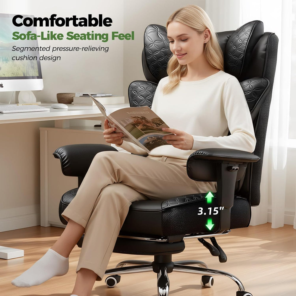 GTPLAYER Big and Tall Office Chair Wide Ergonomic Gaming Chair with Deluxe Em...