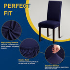 Stretch Dining Room Chair Covers, Kitchen Chair Covers Set of 4, Removable Washable Dining Chair Slipcovers for Home, Hotel, Banquet