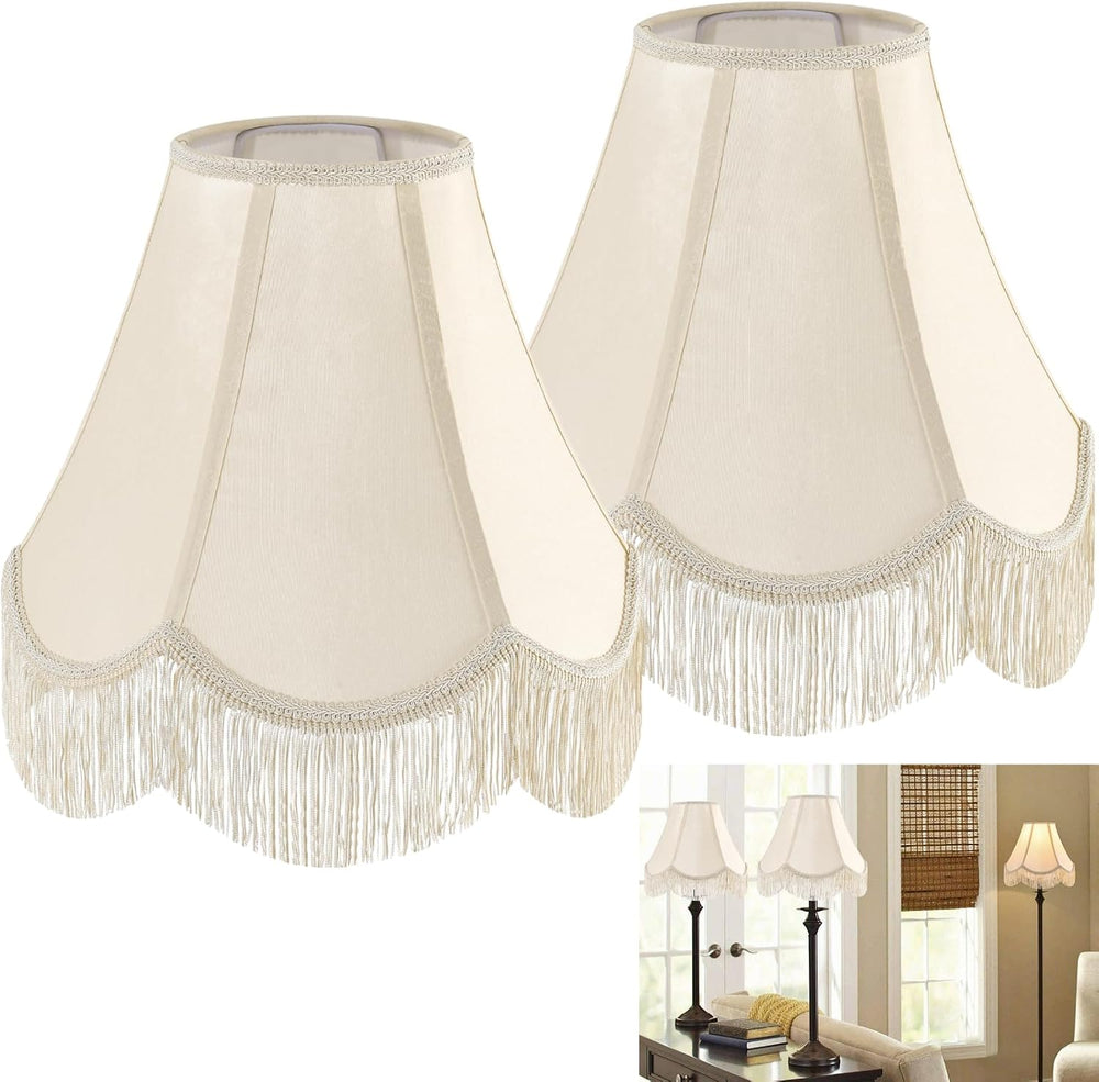 GO&SO Lamp Shade Set of 2,6" x 13" x 10.6",Yellowish Beige...