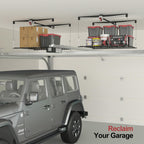 Overhead Garage Storage Lift, 4x4 Ft Ceiling Storage, Heavy-duty Ceiling Mounted Lift System,Ideal for Overhead Space, 250lbs Weight Capacity