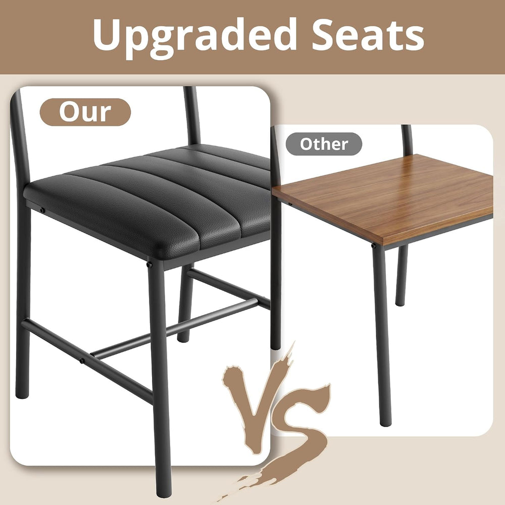 IRONCK Dining Table Set for 4, Kitchen Table with Upholstered Bench and 2 Cha...