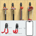 3-H Garage Wall Hooks 10 Pack, Garage Hooks Heavy Duty with Extra Welding Spots, Wall Storage Organizer for Hanging for Garden, Lawn, Yard (Red)