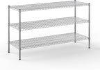 21" Deep x 60" Wide x 34" Height Wire Shelving Kit | 3-Tier | NSF Commercial Storage Rack Unit