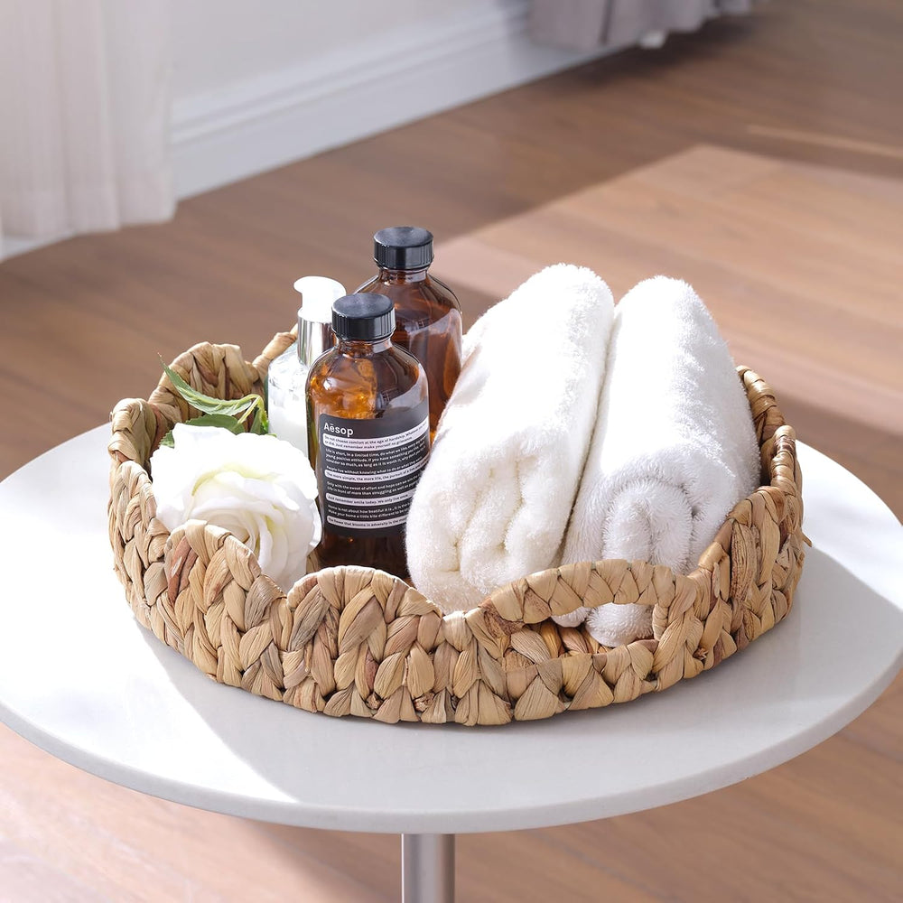 YANGQIHOME Round Scalloped Serving Tray, 14 inch