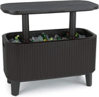 Keter Bevy BAR Cocktail Table, Polypropylene, Anthracite Grey