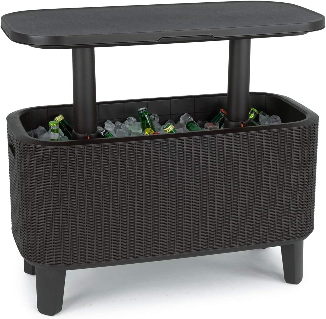 Keter Bevy BAR Cocktail Table, Polypropylene, Anthracite Grey