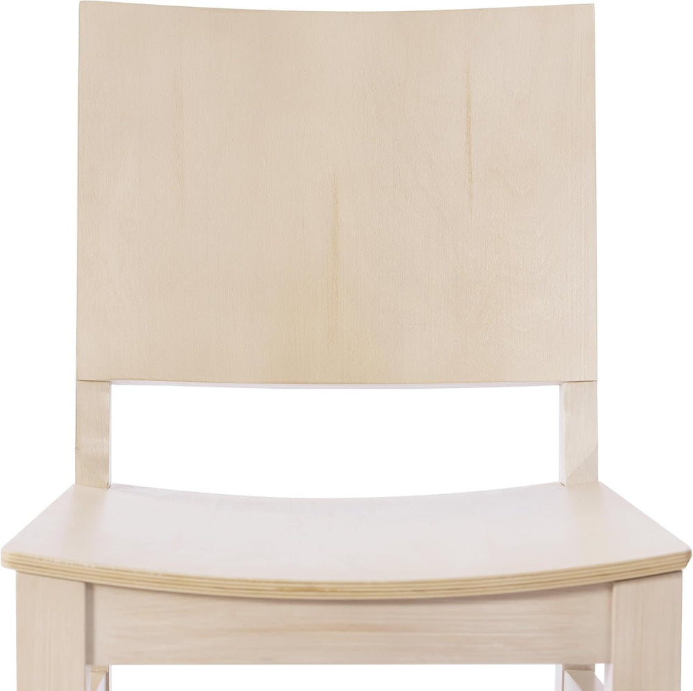 Flash Furniture Naples Commercial Solid Wood Dining Chair, Curved Backrest, S...