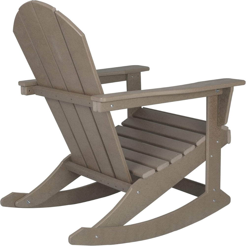 WO Home Furniture Patio Rocking Chair Set of 4 PCS Classic Outdoor HDPE UV We...