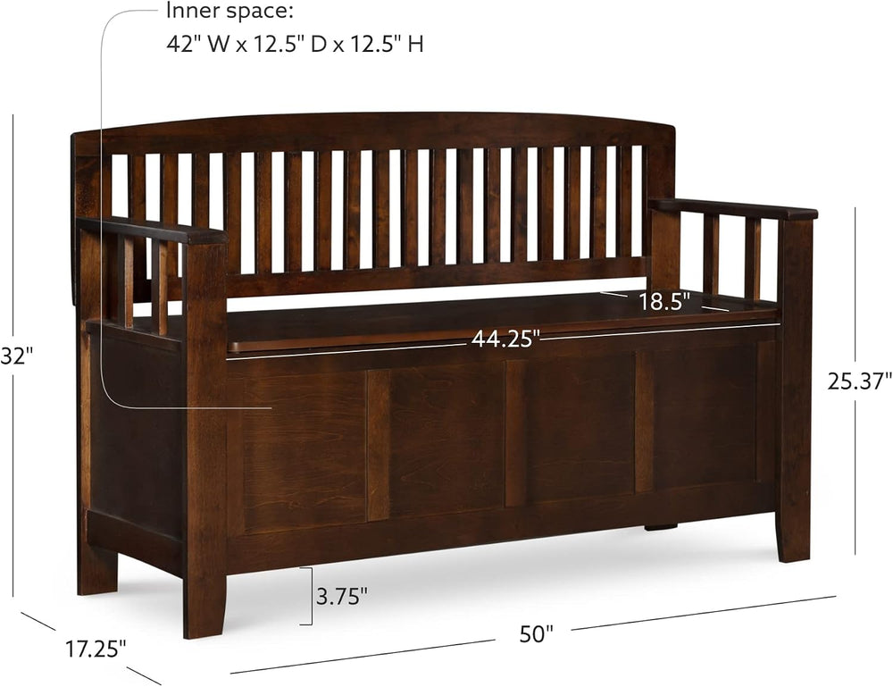 Linon Home Dcor Linon Home Decor Cynthia Storage Bench, 50"w x 17.25&quo...