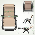 29In XL Zero Gravity Chair, 440LBS with Cushion | Anti Gravity Recliner Lounge Chair with Aluminum Alloy Lock & Footrest, 90-170° Adjustable, for Lawn Patio Indoor Outdoor