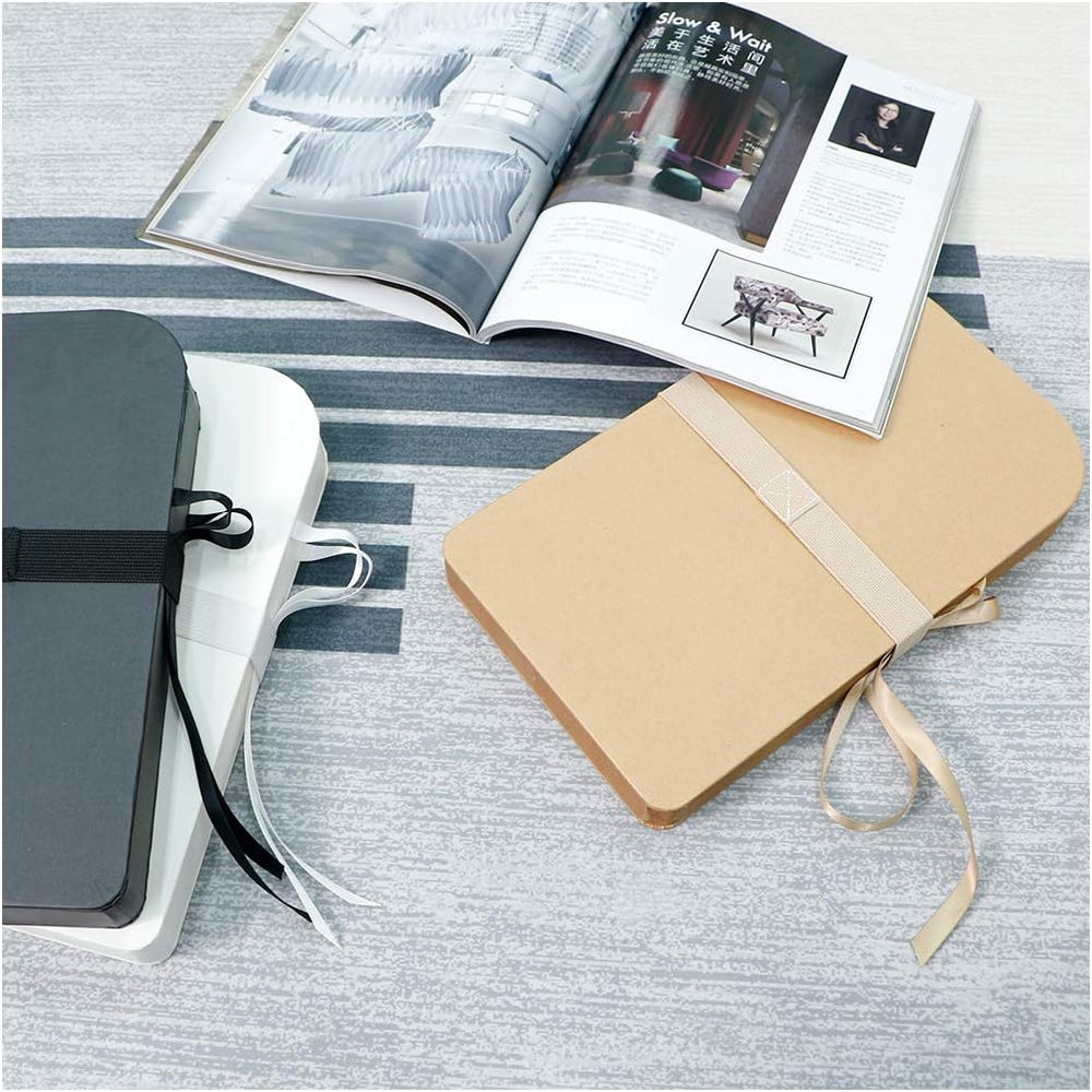 Modern White Paper Stool Foldable - 11 inch Heigh - Compact, Sturdy & Por...