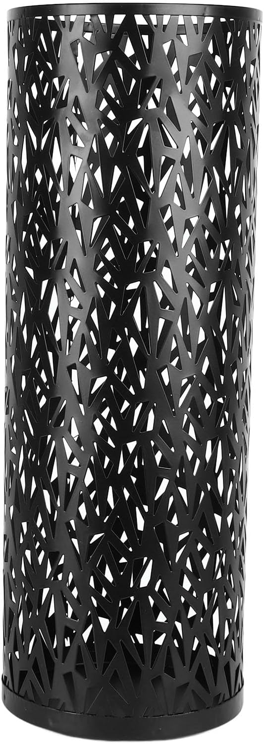 Metal Hollowed Freestanding Round Umbrella Holder Organizer Bin for Home Hotel Office Decor (M 300ml 6.8x9.3cm / 2.7x3.7in)