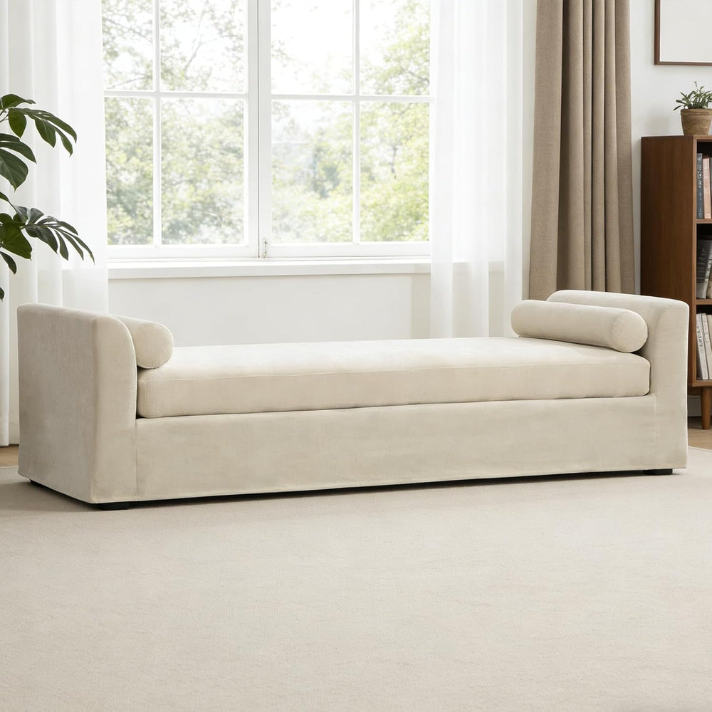 Chifee & Vingol 88.6" W Oversized Chaise Lounge Upholstered Bedroom ...