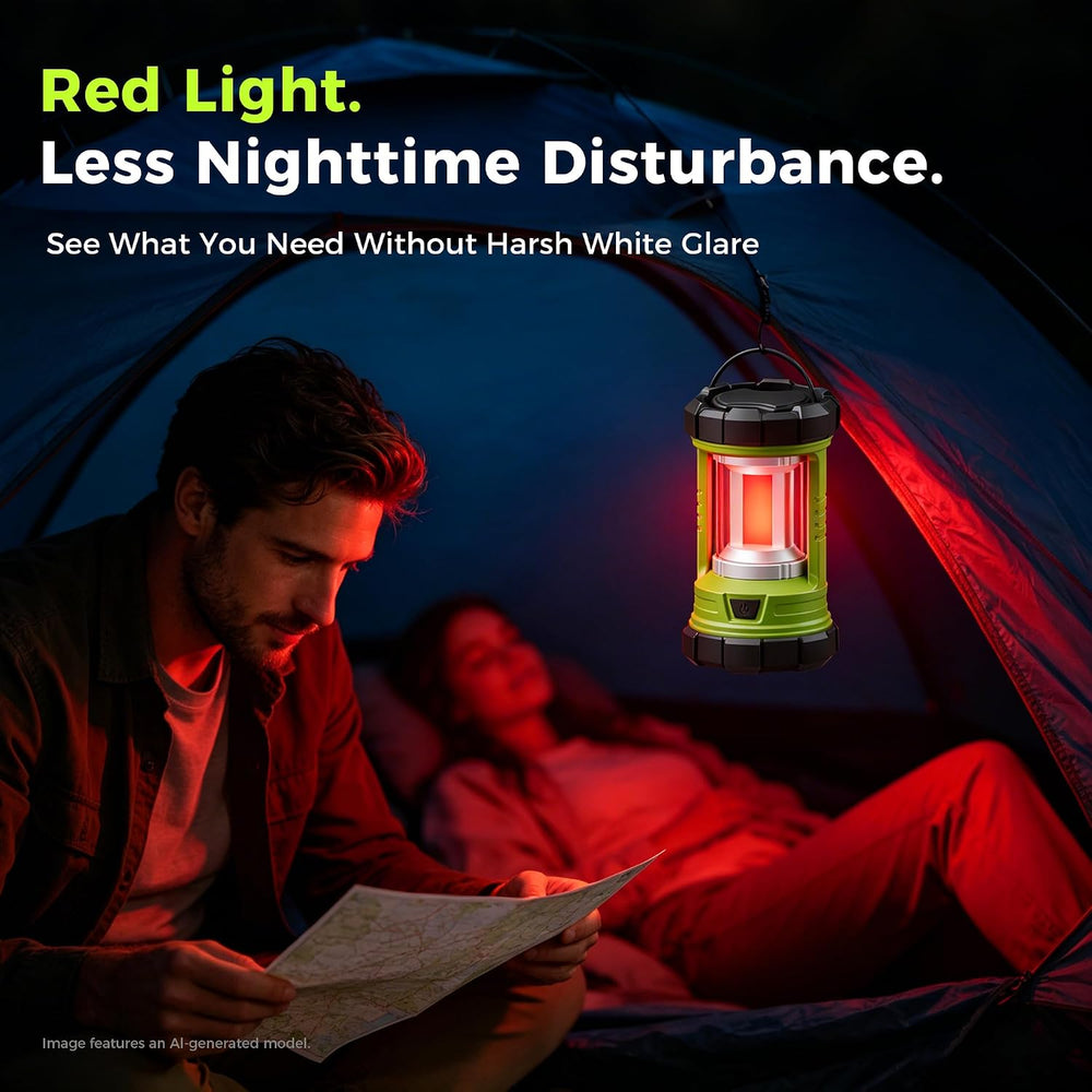 Camping Lantern, 3000LM LED Rechargeable Battery Operated Lantern, 5 Light Mo...