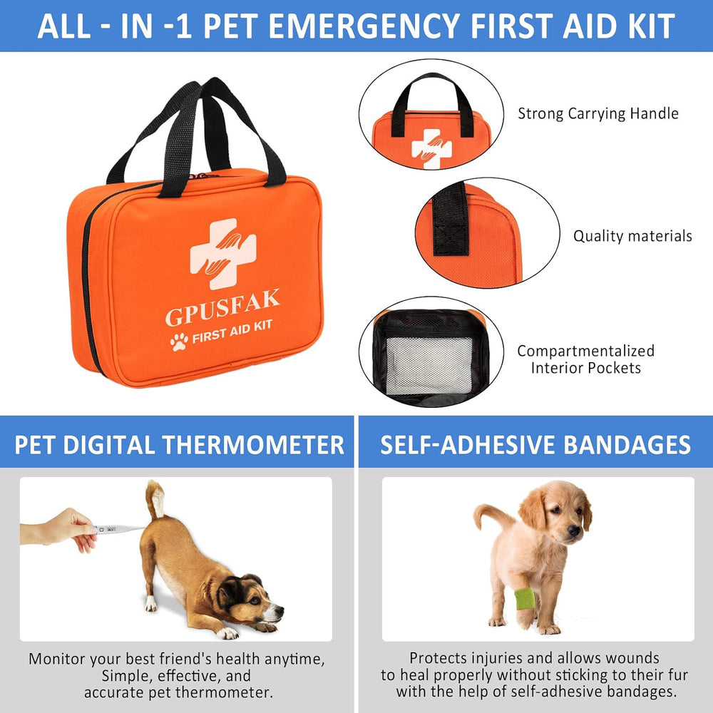 Dog First Aid Kit - Pet First Aid Kit for Dogs and Cats Pet First Aid Supplie...
