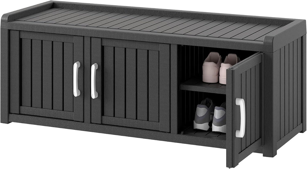 NUNU LAB Shoe Storage Cabinet, Waterproof Shoe Organizer with Adjustable Shel...