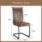 Baysitone Modern Dining Chairs Set of 4, Side Dining Room Chairs, High Back Kitchen Chairs with Suede Fabric Padded Seat for Dining Room,Kitchen, Living Room Brown