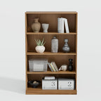 49" Wooden Book Shelf, 2 Shelf Bookcase, Modern Bookshelf with Adjustable Shelf for Home Office, Study Room, Oak