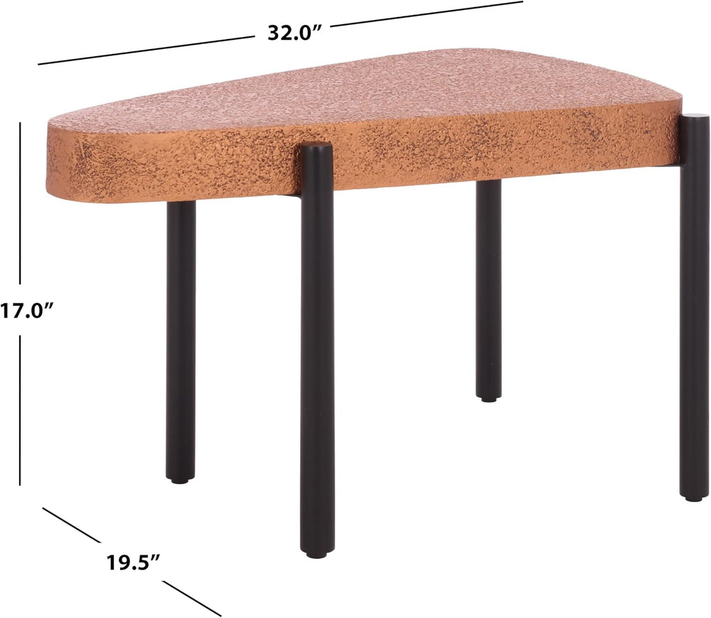 SAFAVIEH Home Collection - Sado Triangular Iron Accent Table in Brown & B...