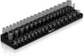 Olsa Tools Magnetic Socket Organizer (1/2-Inch Drive, 3 Row) - Magnetic Tool Organizer & Socket Holder - Tool Box Socket Organizers - Metric Black - Holds 54 Sockets - Professional Grade - Part: 1552