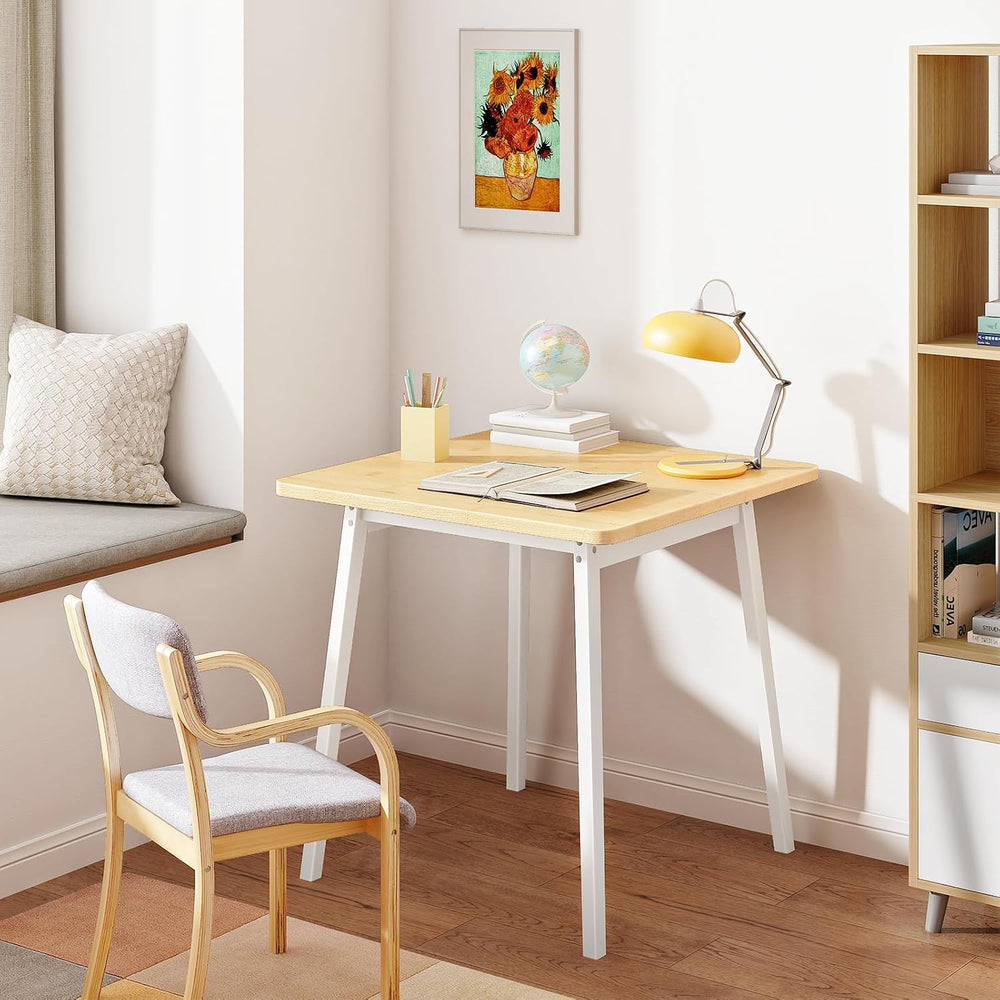 HOOBRO Bamboo Dining Table, Square Dining Table for 2, 27.6" Kitchen Tab...