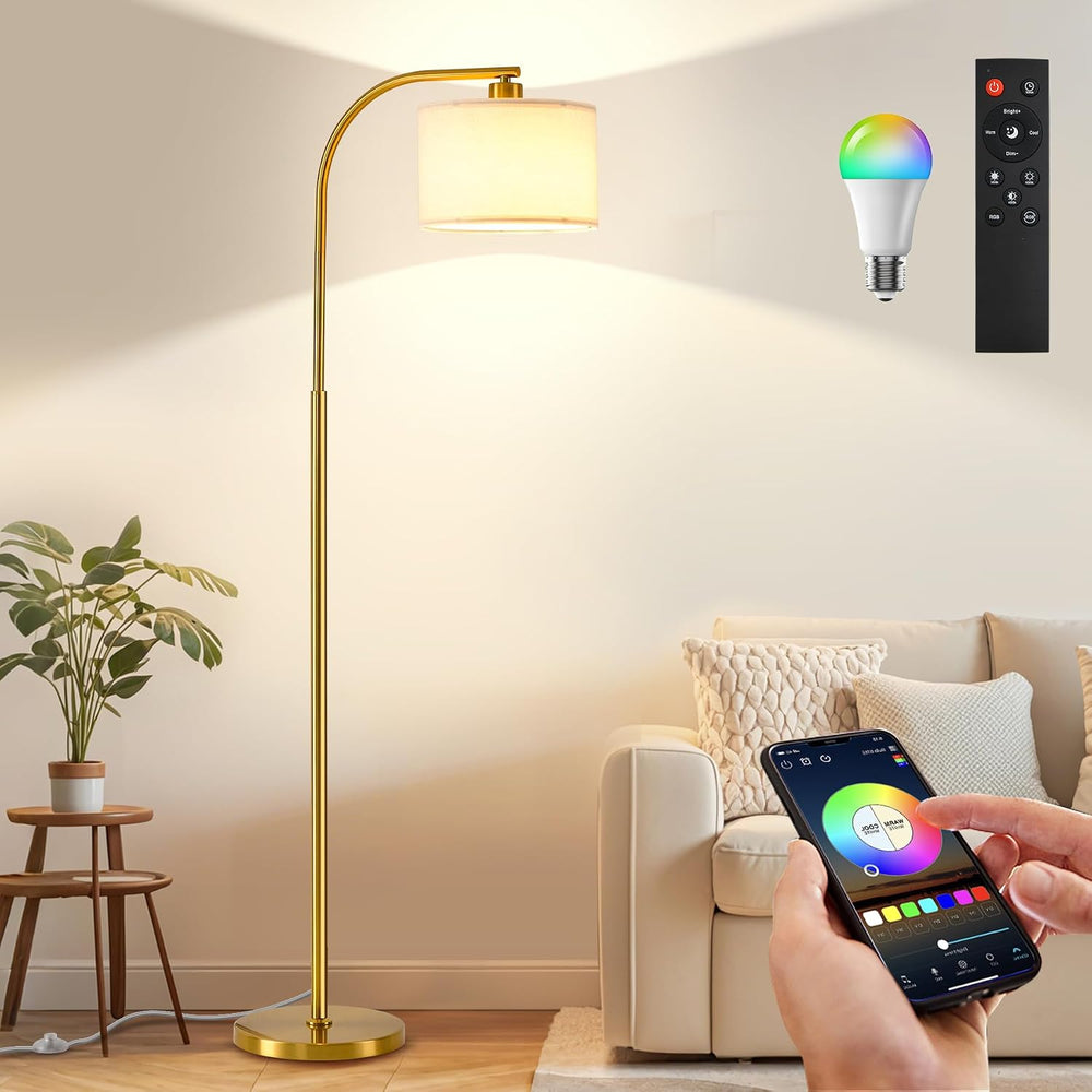 Floor Lamp for Living Room with Remote,Dimmable Tall Standing Lamps,Modern Fl...