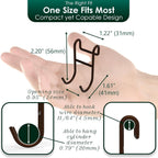 Bronze Shower Caddy Hooks - Razor Hanger and Shelf Hooks for Loofah - 2 Pack