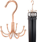 ZEDODIER Belt Hanger, Belt Rack Closet Accessories Organizer, Maximum 24 Storage Capacity, Hanging Holder Storage Hook for Belt, Bra, Tank Top, Tie, Scarf, Purse, Rose Gold