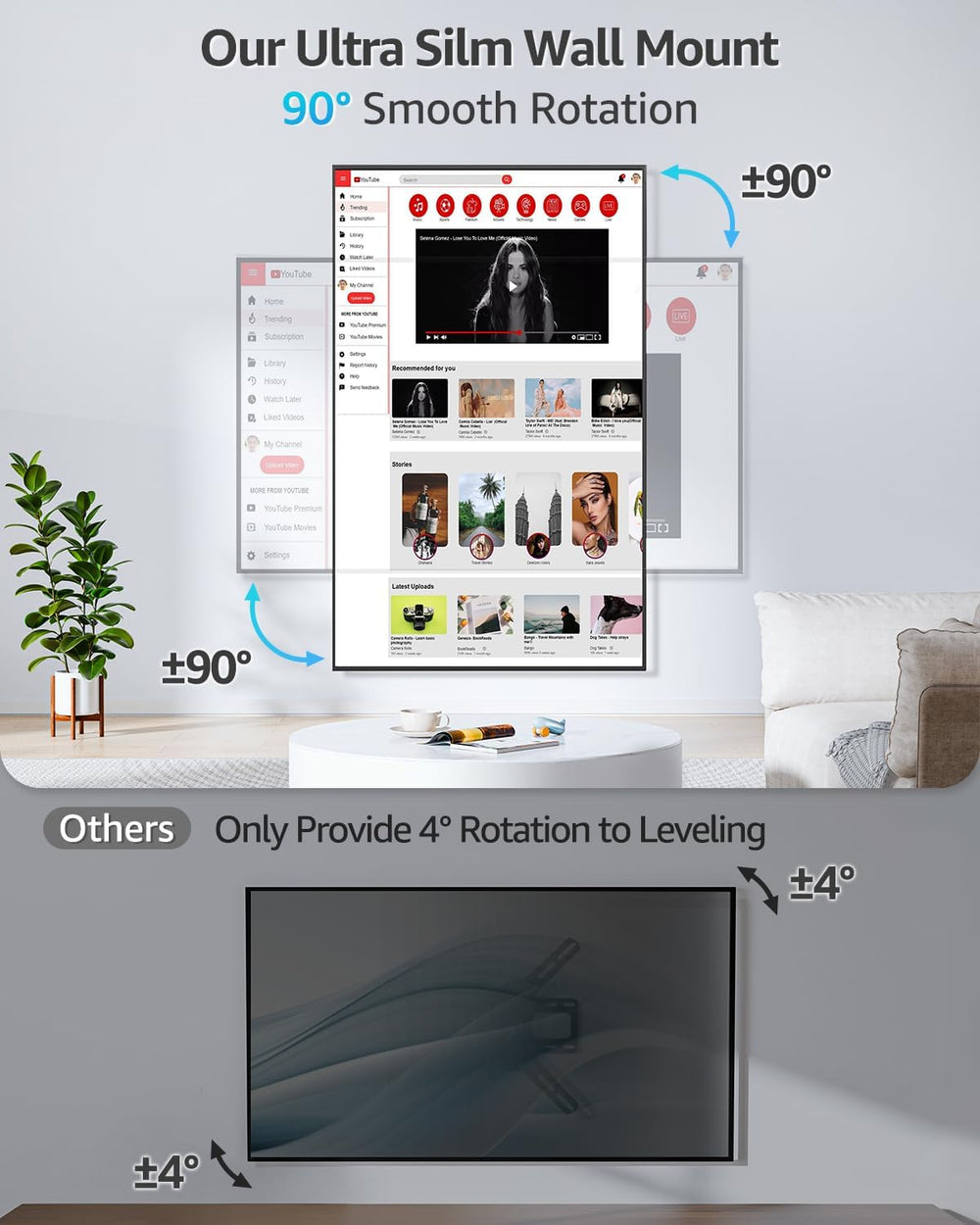 MOUNTUP Rotating TV Wall Mount Only for Samsung The Frame/Neo QLED 8K/4K TVs,...