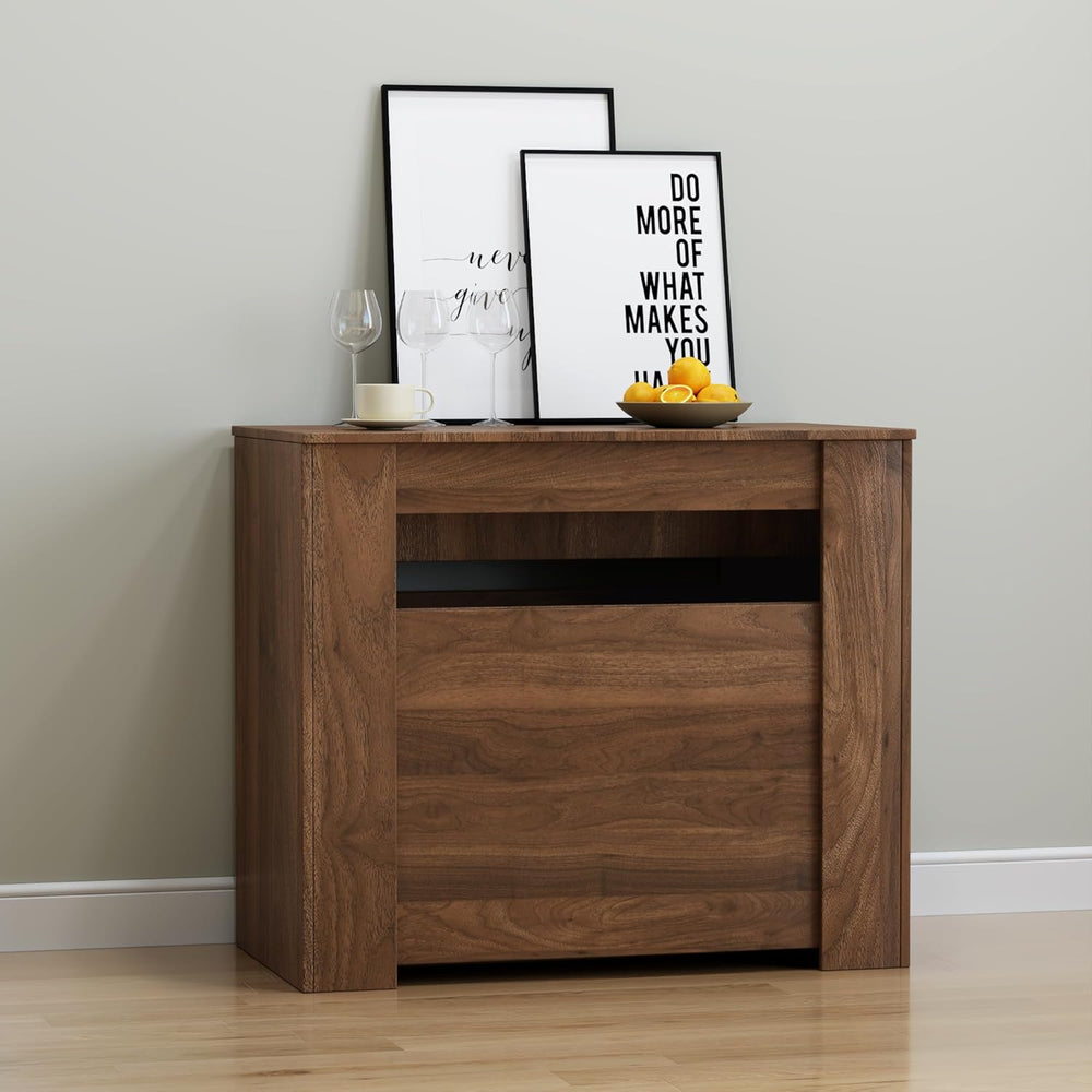 Extendable Dining Table, Transformer Folding Console Table for 2-12 People, S...