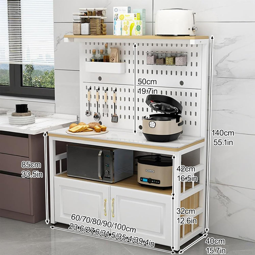 Kitchen Pantry Storage Cabinet with Drawer, Farmhouse Tall Food Large Wood Pa...