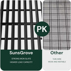 SunsGrove 4x8 Overhead Garage Storage Rack Organization, Adjustable Ceiling Mounted Storage Racks, 800LBS Weight Capacity, 22"-40" Ceiling Dropdown, Black