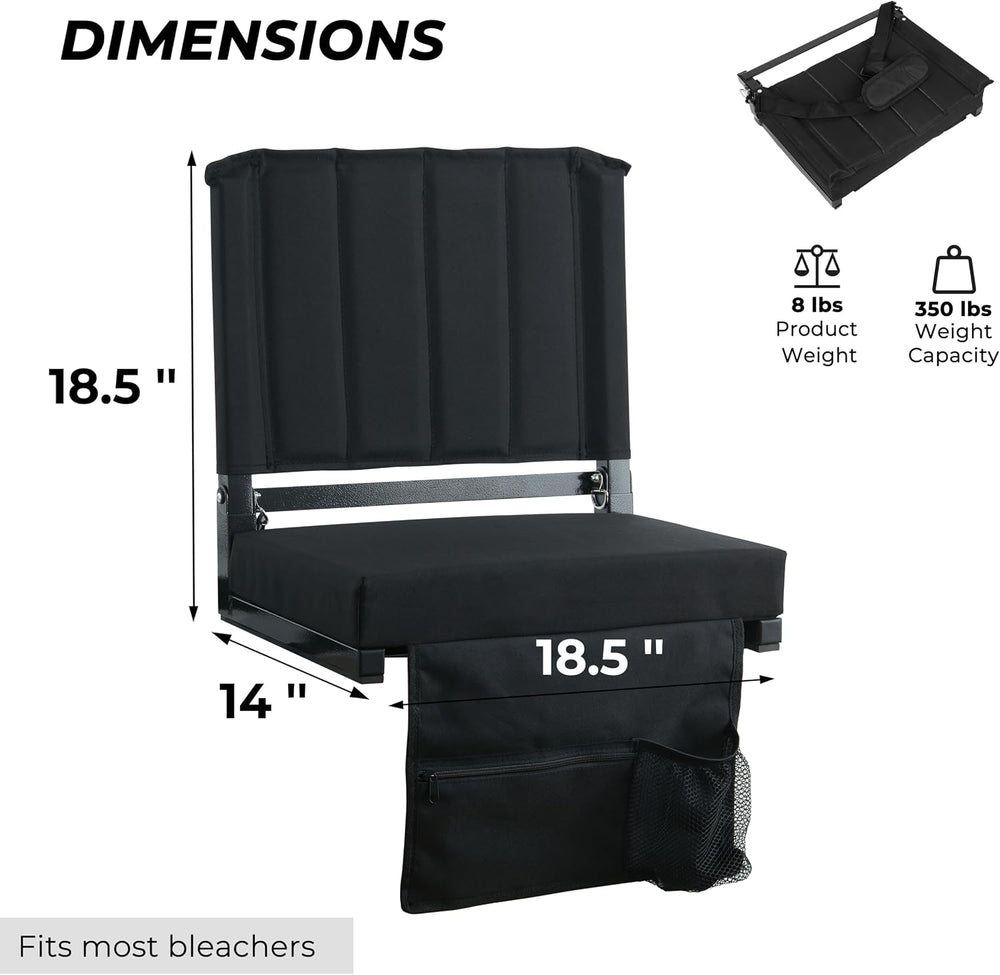 SPORT BEATS Stadium Seats with Back Support Folding Chair for Bleachers