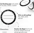 Canning Labels Dissolvable Stickers for Mason Jars and More (2" Round 200/roll) Canning Supplies Washes Off in Seconds Like Magic - Jar Labels Homemade Jam, Jelly, and More (Slate)