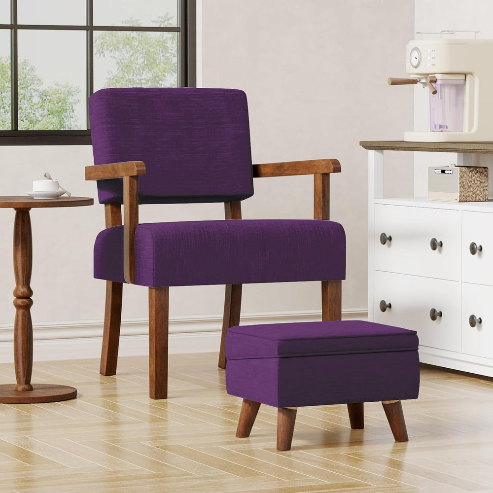 FAGAGA Storage Ottoman, Small Foot Stool Ottoman with Adjustable Lid | Sturdy...