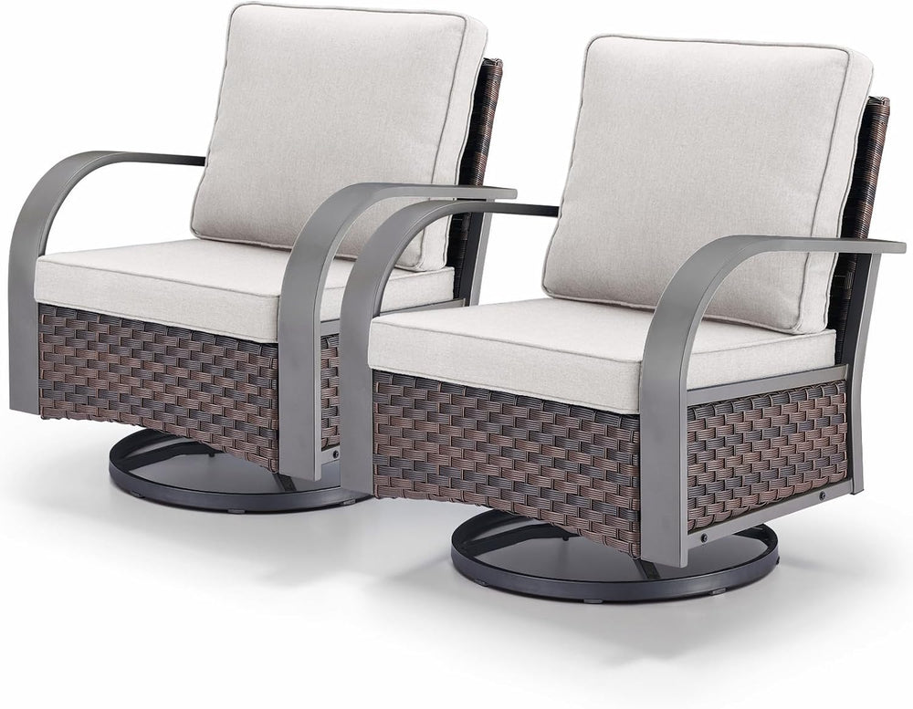 Belord Outdoor Swivel Rocker Patio Chairs Set of 2