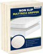 Non Slip Mattress Gripper, Anti-Slip Pad Prevents Mattress Sliding & Holds Bed in Place, Easy Trim Gripper Pads for Sofa, Couch, Chair Cushions, Stops Mattress Topper from Slipping (Queen (59" x 78"))