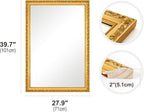 Gold Vintage Mirror, Traditional Antique Wall Mirrors with Ornate Gold Frame, Bathroom Decorative Mirrors for Wall Decor, 39.7'' x 27.9''