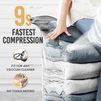 TAILI 10 Pack Vacuum Storage Bags, Space Saver Bags, Jumbo Cube 31x40x15 Inch, Extra Large Vacuum Sealed Bags for Comforters, Blankets, Bedding, Clothes, Closet Organization Space Saving, Clear