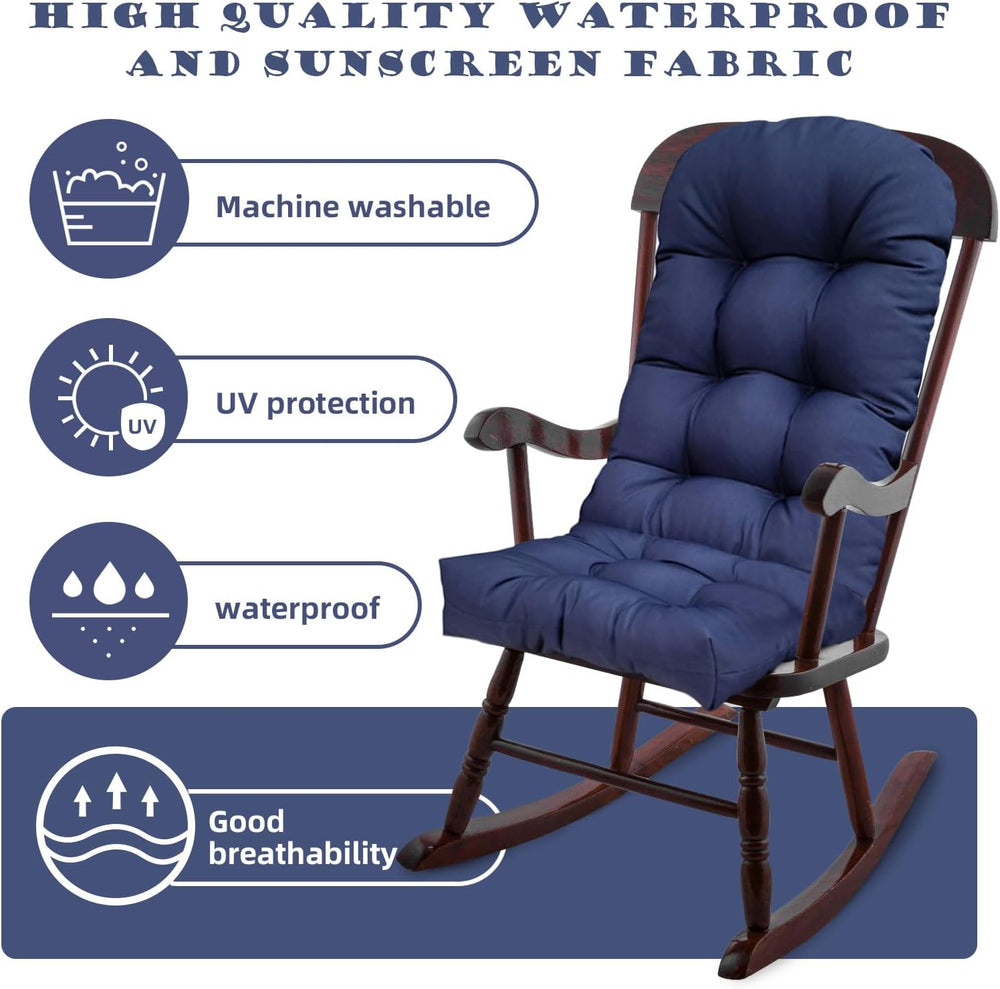 Waterproof Adirondack Chair Cushions 44x22 in ,Outdoor Floral Chair Cushion