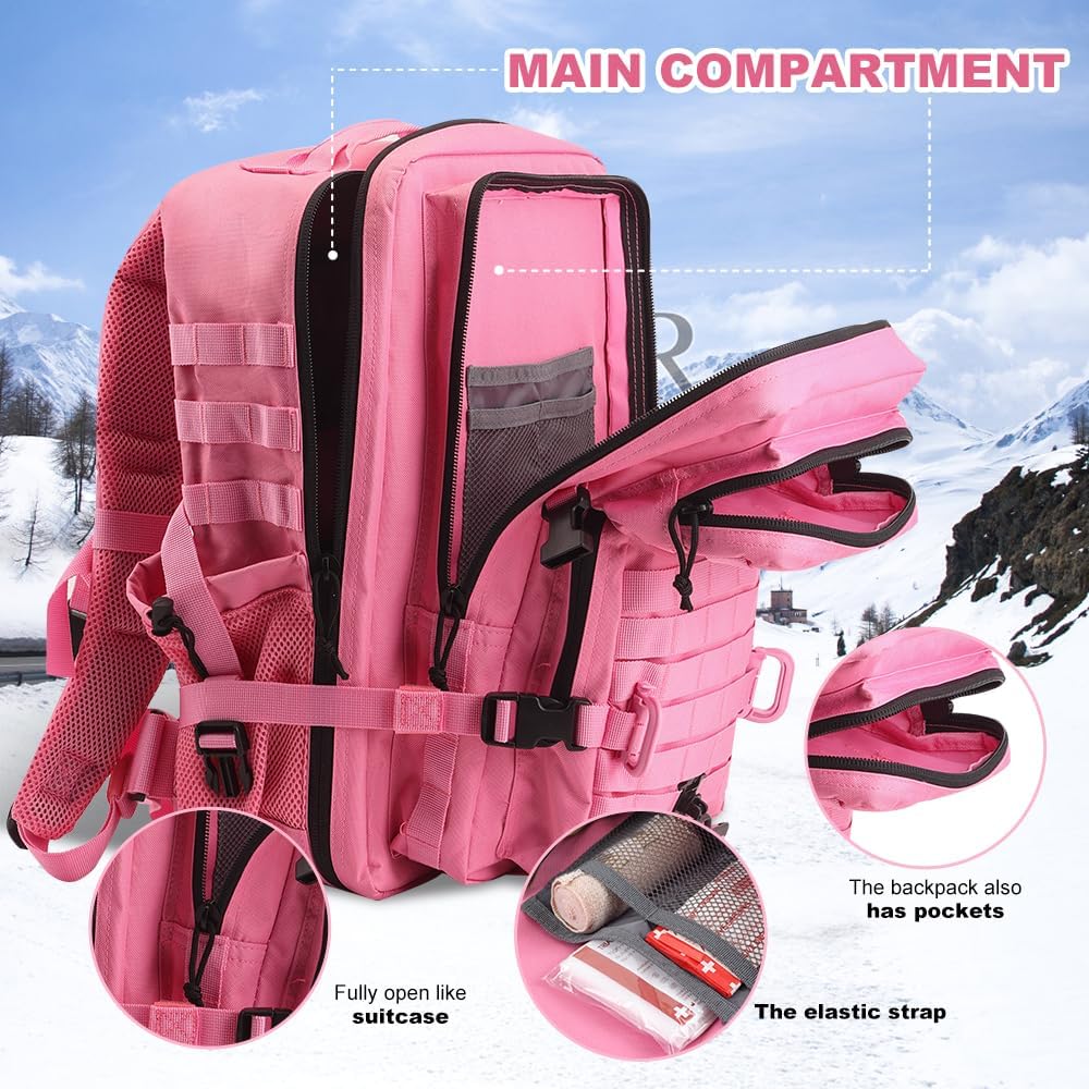 Hannibal Tactical 45L MOLLE Assault Backpack, Tactical Backpack Military Army...