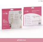 All Hung Up 6-Tier Wall Jewelry Organizer–Jewelry Holder for Necklaces, Earrings, Rings & Bracelets, Rotating Branches Wall Mounted Jewelry Organizer 120 Earring Holes, No-Drill Installation (White)