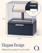 QWATCH Watch Stand Display Case - Acrylic Watch Box for 2 or 4 Watches with Jewelry Valet Tray and Drawer
