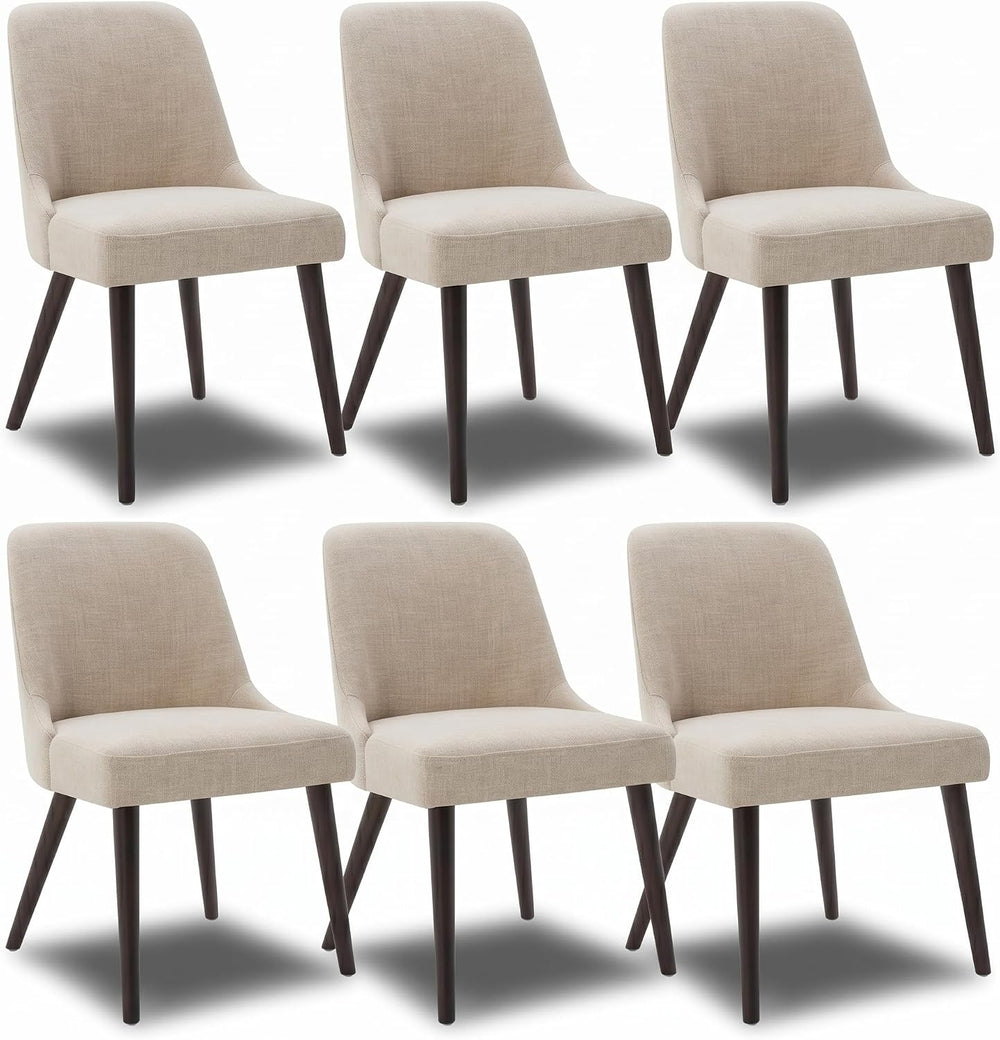 CHITA Mid-Century Modern Dining Chair, Upholstered Fabric Accent Chair for Di...