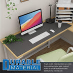 K KNODEL Large Office Leather Desk Mat, Mouse and Keyboard Pad, Computer and Laptop Mat, Desktop Protector and Cover, Writing Pad and Blotter (47.2"x17", Dark Gray)