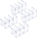 YAGELI Clear Acrylic Purse/Handbag Organizer - 3 Sections Divider for Closet Storage - Sturdy Organizer Rack for Purses, Handbags, and Clutches (4Pack-3Sections)