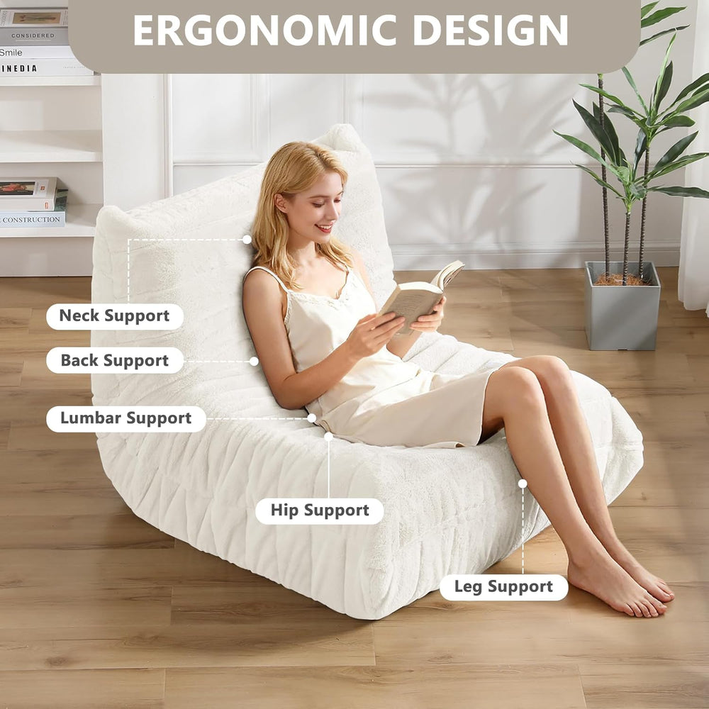Bean Bag Chair for Adults, Giant Bean Bag Sofa Oversized Beanbag Chairs, Fire...